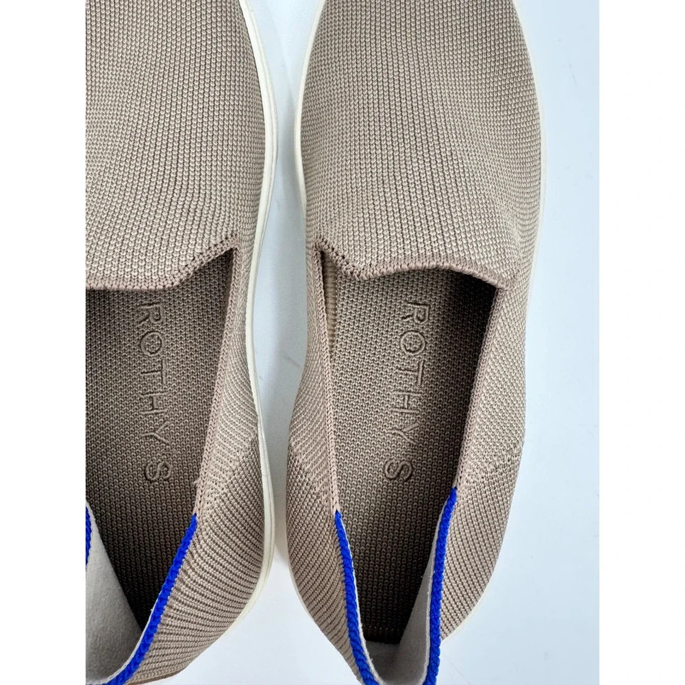 Rothy's The Sneaker Women 7 Taupe Knit Slip On Casual Sustainable Shoes